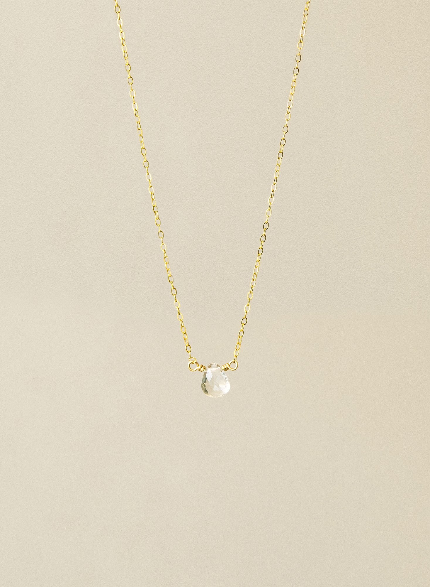 Clear Quartz 14K Gold-Filled Necklace-SQ7637785