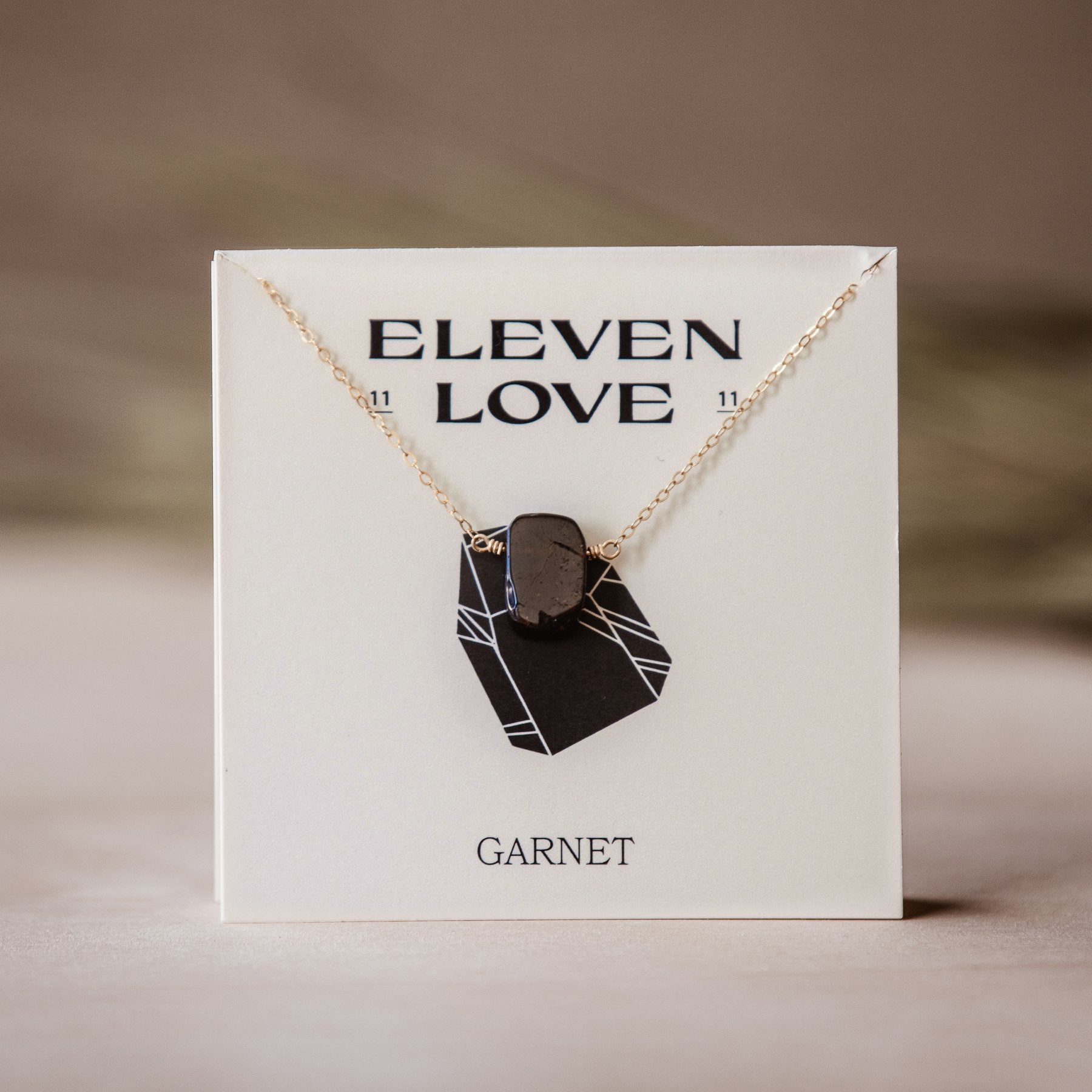 Garnet 14K Gold-Filled Necklace-SQ4041408