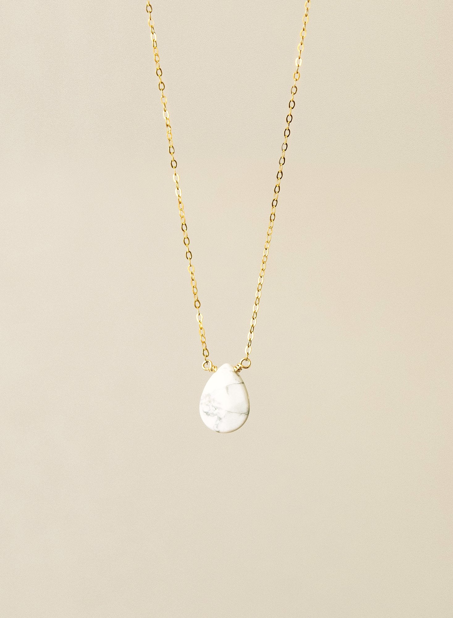 Howlite 14K Gold-Filled Necklace-SQ8385015