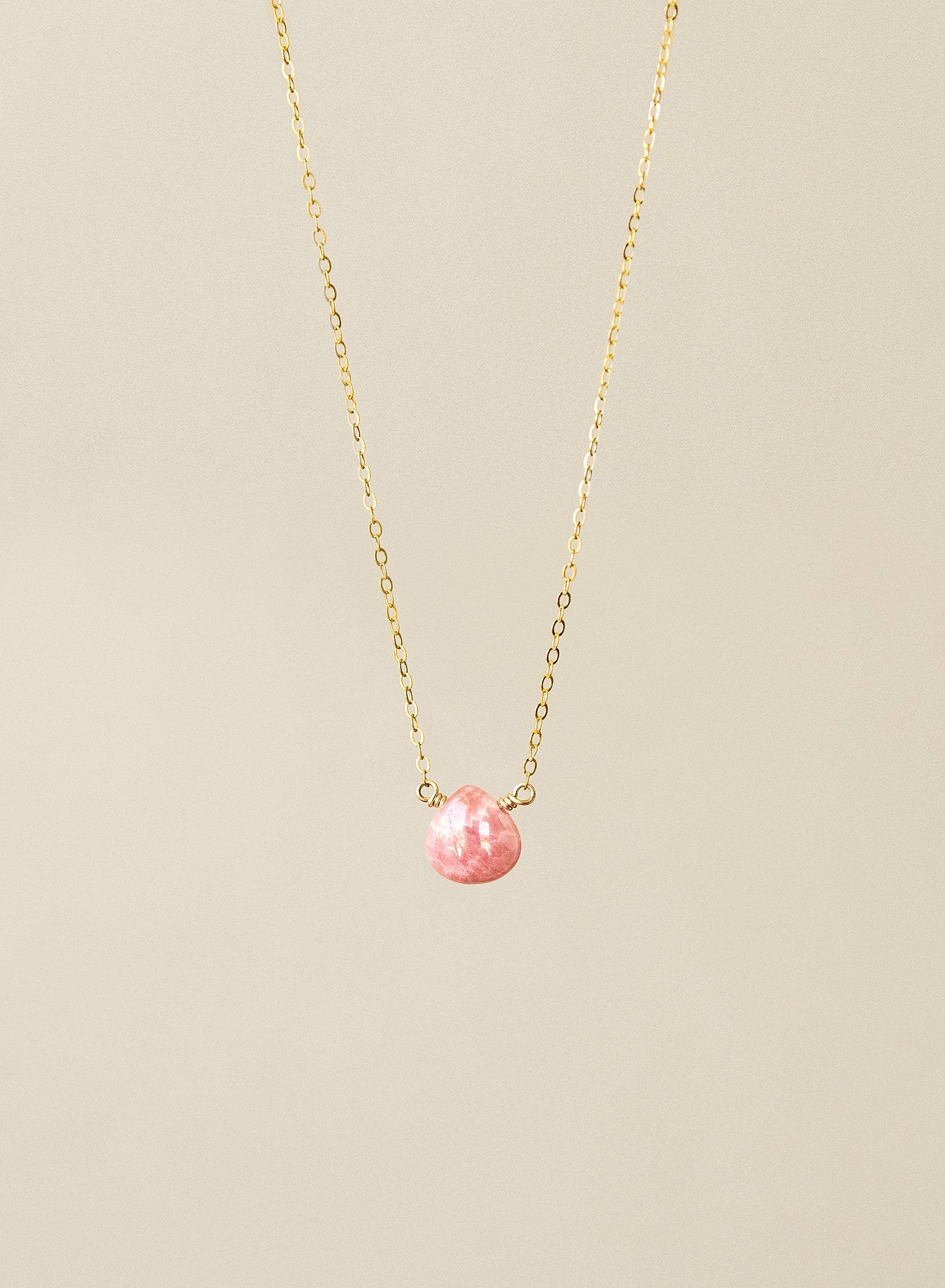 Rhodochrosite 14K Gold-Filled Necklace-SQ1024420