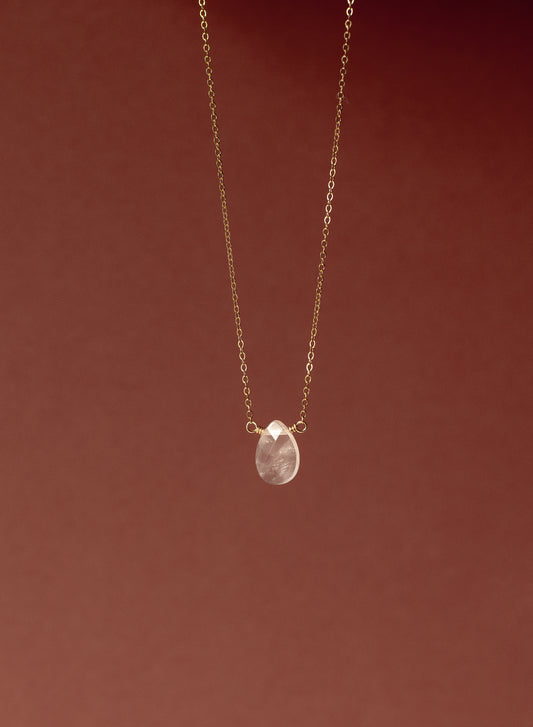 Rose Quartz 14K Gold-Filled Necklace