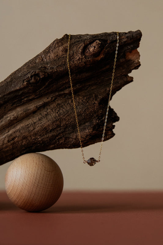 Smokey Quartz 14K Gold-Filled Necklace-SQ3874568