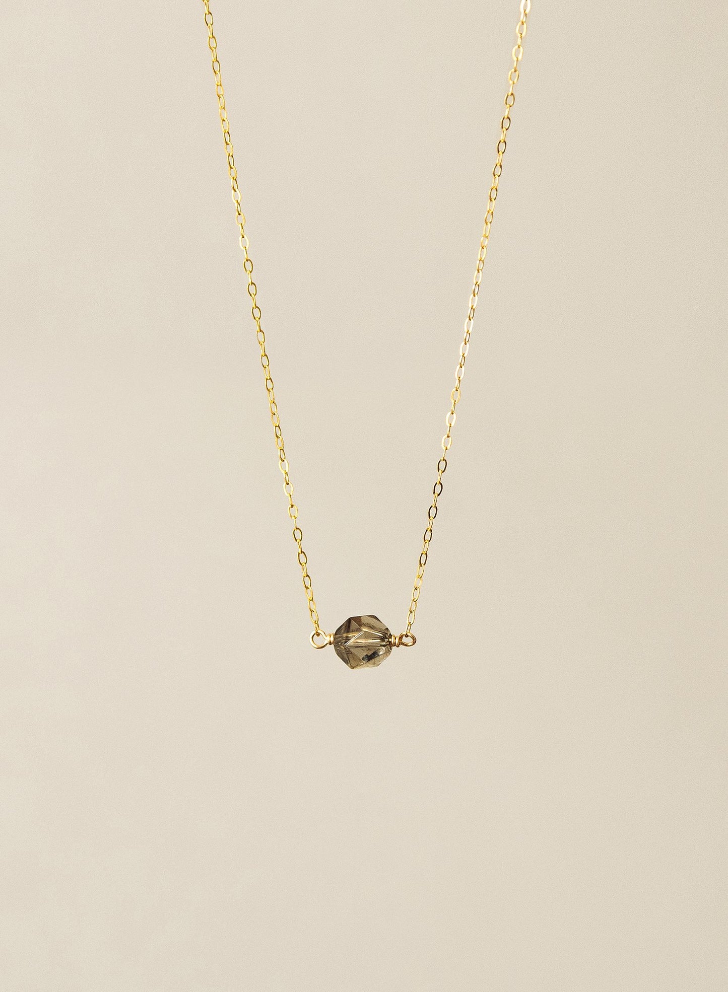 Smokey Quartz 14K Gold-Filled Necklace-SQ3874568