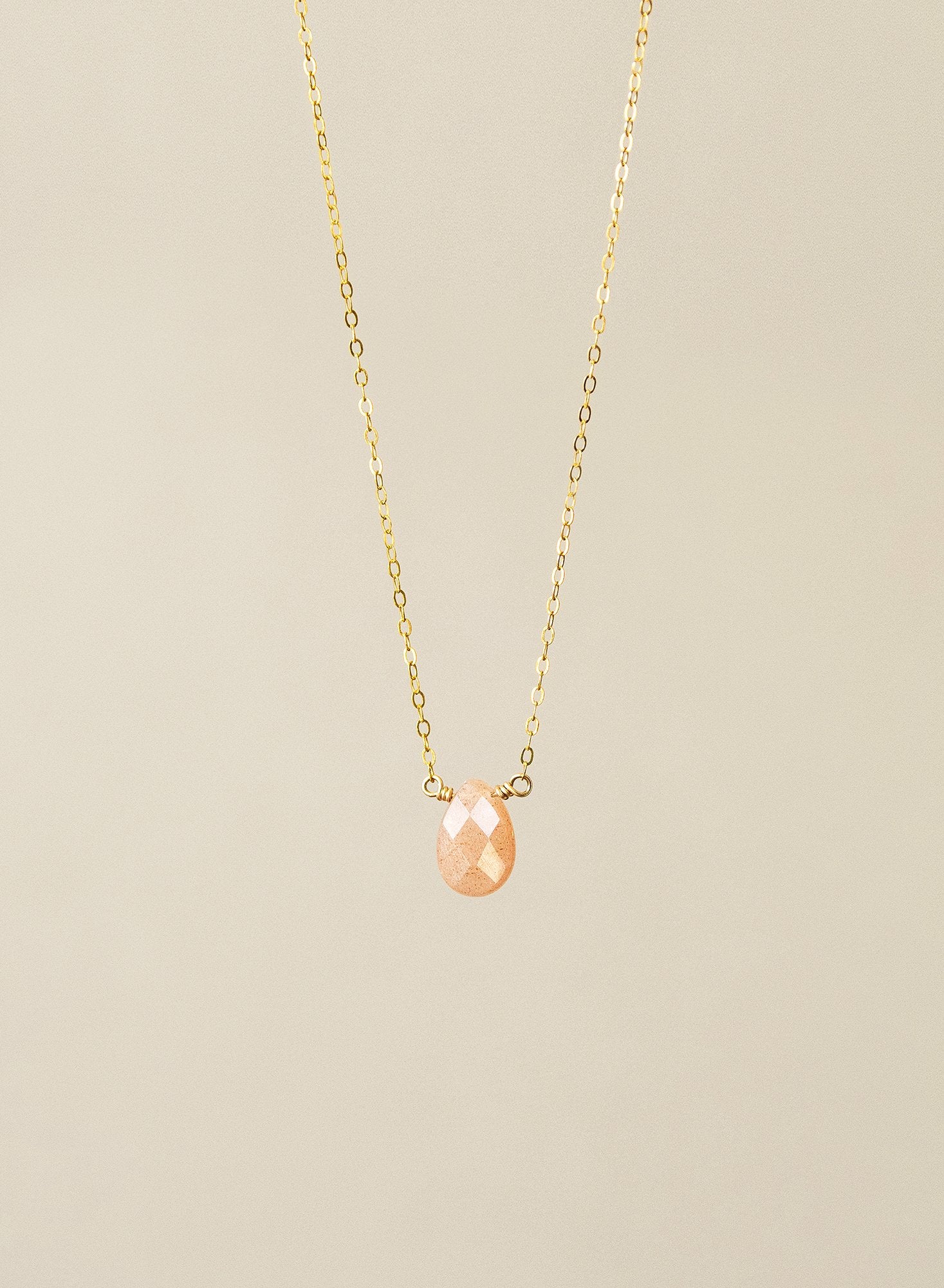 Sunstone 14K Gold-Filled Necklace-SQ0532158