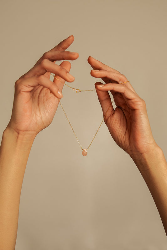 Sunstone 14K Gold-Filled Necklace-SQ0532158
