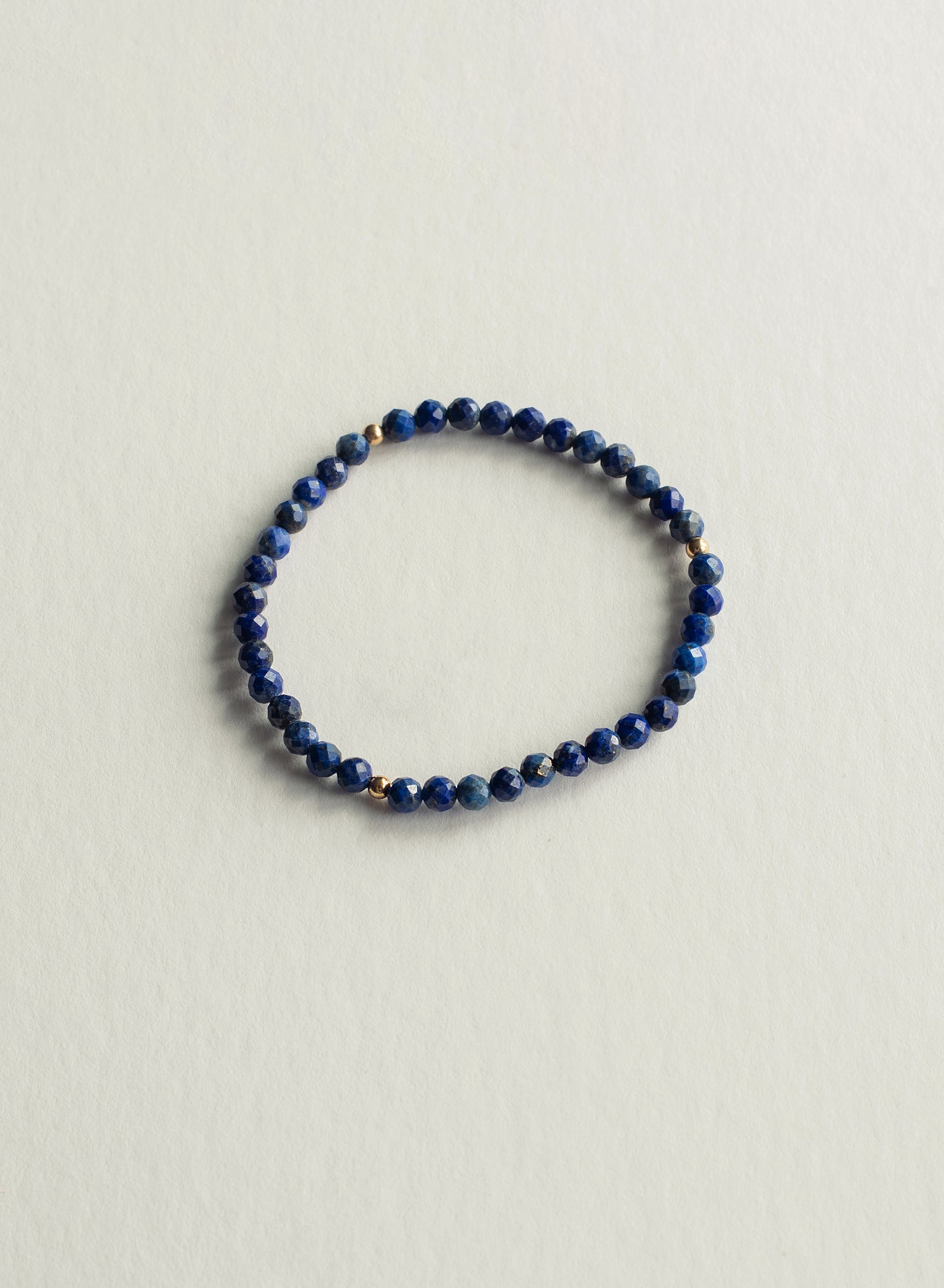 Empower Faceted Dainty Lapis Gemstone Bracelet