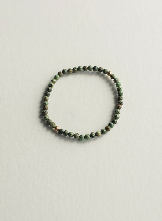 Evolve Faceted Dainty African Turquoise Gemstone Bracelet