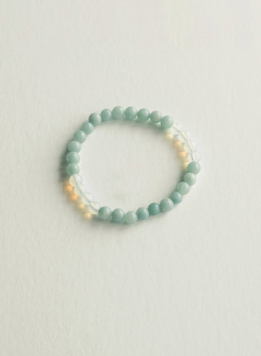 Hope Amazonite & Opalite Gemstone Bracelet