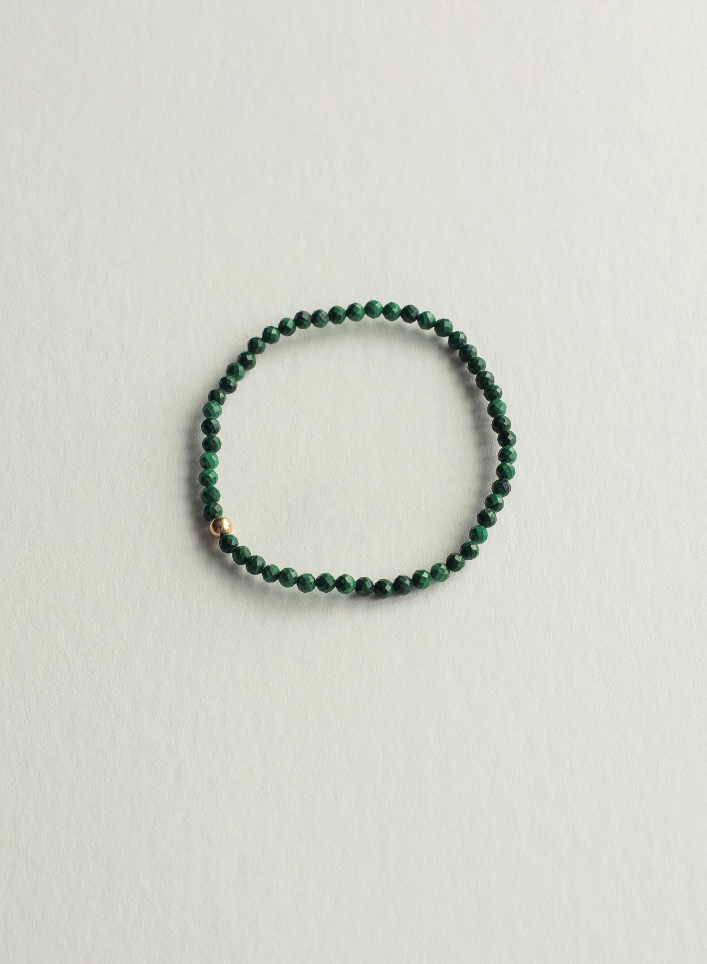 Malachite Faceted Dainty Gemstone Bracelet