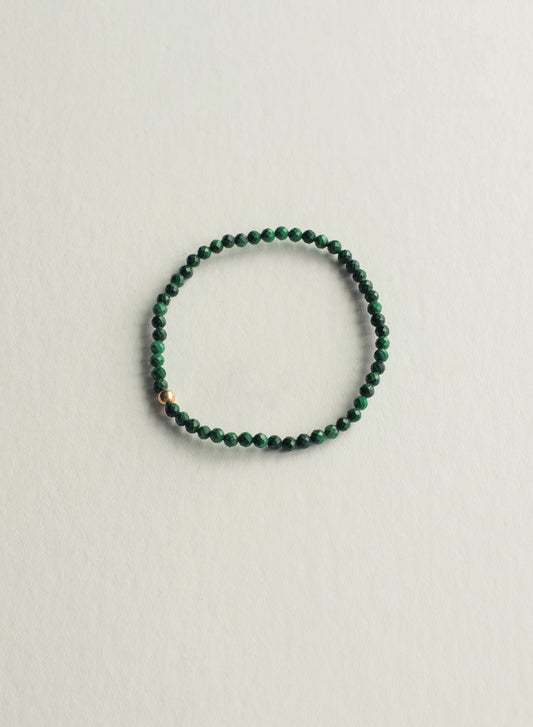Malachite Faceted Dainty Gemstone Bracelet