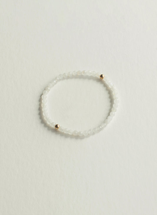 New Beginnings Faceted Dainty Moonstone Gemstone Bracelet