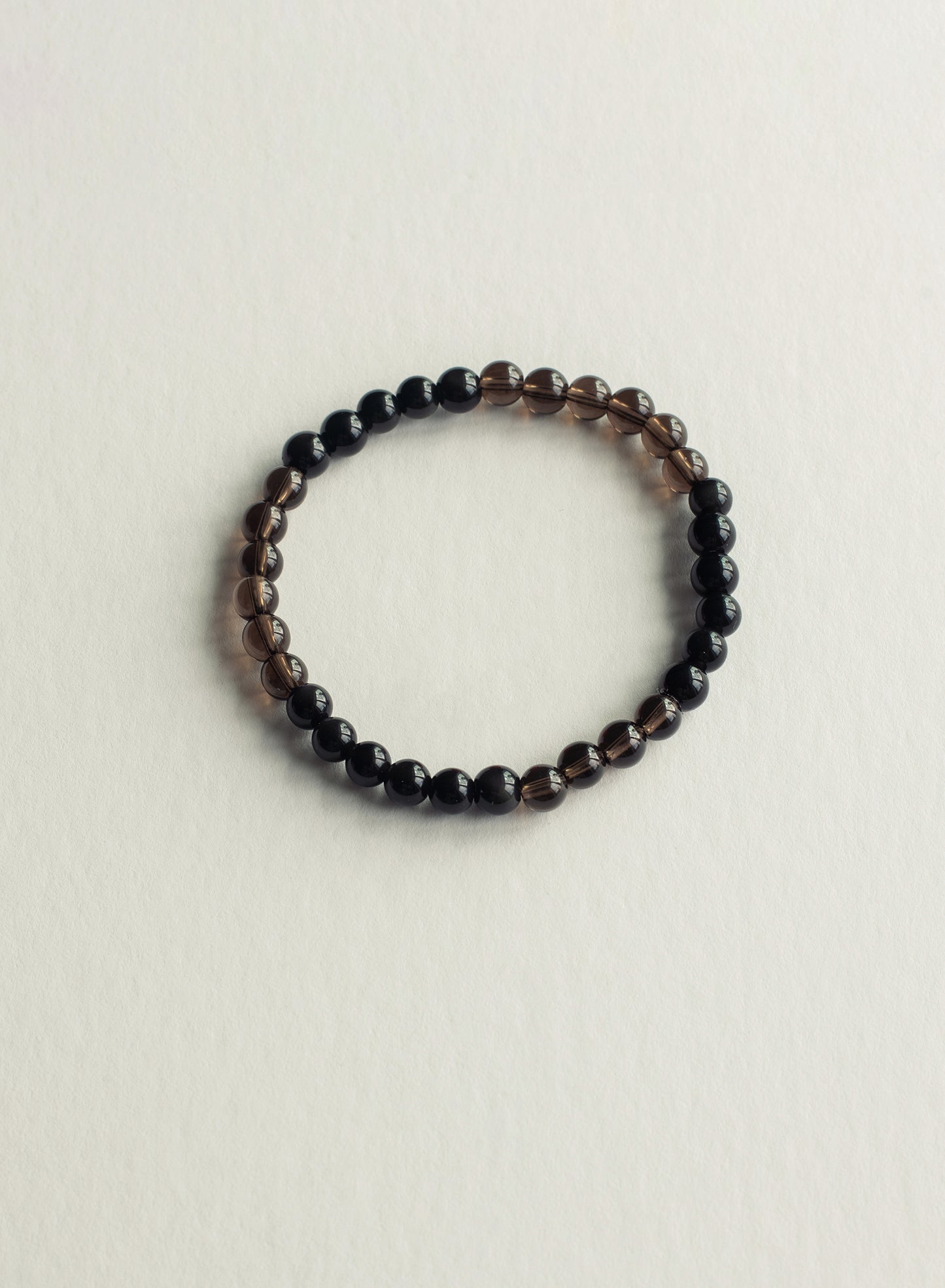 Protection Black Onyx & Smokey Quartz Gemstone Bracelet