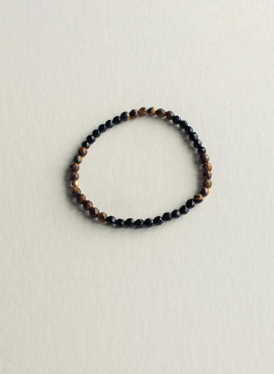 Strength Faceted Dainty Tiger's Eye Gemstone Bracelet