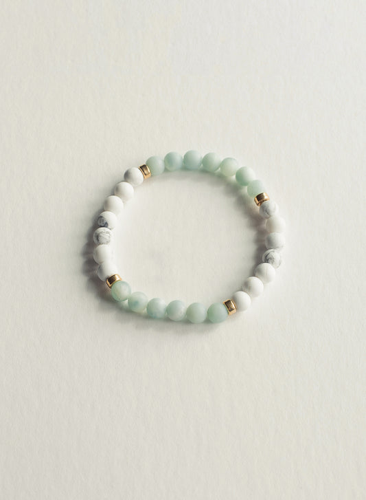 Worthy Howlite & Amazonite Gemstone Bracelet